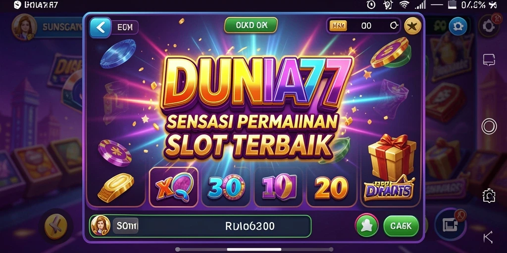 Screenshot gameplay DUNIA77 menampilkan keseruan dan grafis yang memukau.