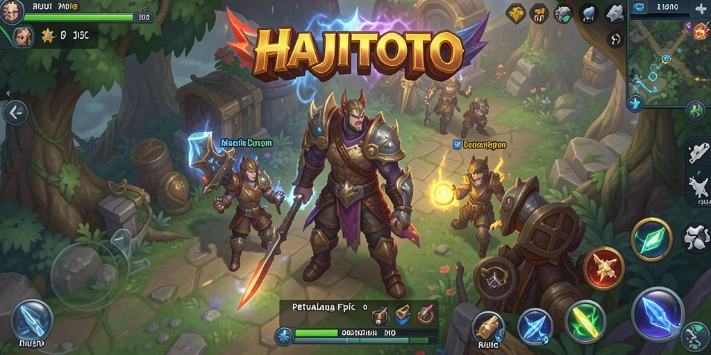 Tangkapan layar menampilkan aksi seru dalam petualangan RPG HAJITOTO.