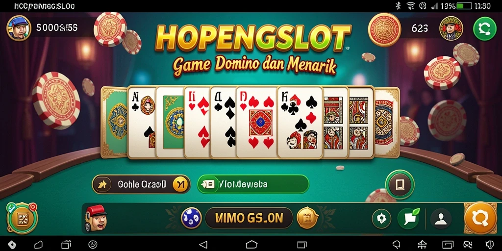 Tampilan gameplay HOPENGSLOT yang seru dan menegangkan di game Domino.