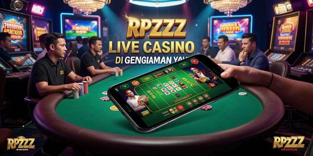 Tampilan menarik dari permainan Live Casino di RPZZZ.