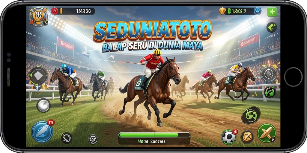 Screenshot gameplay SEDUNIATOTO yang menunjukkan serunya balapan.